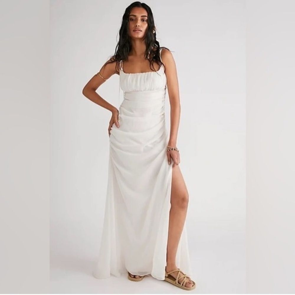 Free People Gala Maxi White Dress Size 8
